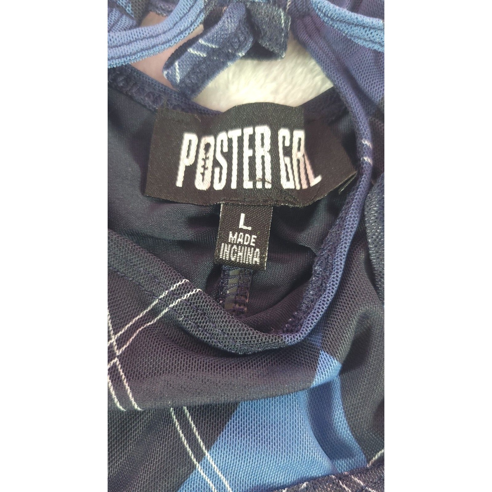 Poster Grl Dolls Kill Royal Learn The Ropes Argyle Pattern Mini Dress Size Large — image 3 of 8